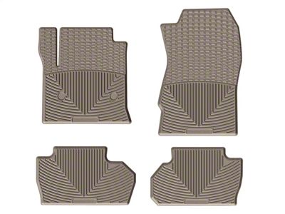 Weathertech All-Weather Front and Rear Rubber Floor Mats; Tan (15-19 Silverado 2500 HD Double Cab)