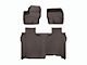 Weathertech Front and Rear Floor Liner HP; Cocoa (20-24 Silverado 2500 HD Crew Cab w/ Front Bench Seat & w/o Rear Underseat Storage)