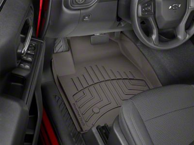 Weathertech Front Floor Liner HP; Cocoa (20-24 Silverado 2500 HD Double Cab w/ Front Bucket Seat & w/o Rear Underseat Storage Box)