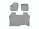 Weathertech Front and Rear Floor Liner HP; Gray (20-25 Silverado 2500 HD Crew Cab w/ Front Bench Seat & w/o Rear Underseat Storage)