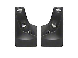 Weathertech No-Drill Mud Flaps; Rear; Black (07-14 Silverado 2500 HD)