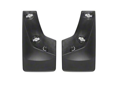 Weathertech No-Drill Mud Flaps; Rear; Black (07-14 Silverado 2500 HD)