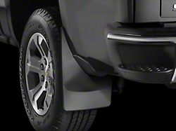 Weathertech No-Drill Mud Flaps; Rear; Black (15-19 Silverado 2500 HD)