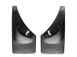 Weathertech No-Drill Mud Flaps; Rear; Black (01-06 Silverado 2500 HD w/o OE Fender Flares)