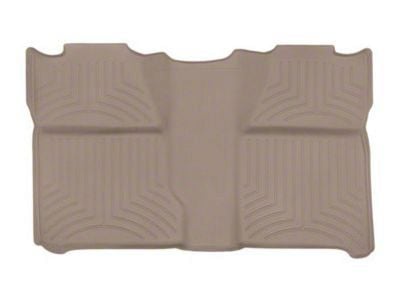 Weathertech Rear Floor Liner HP; Tan (07-14 Silverado 2500 HD Crew Cab w/o Rear Underseat Storage)