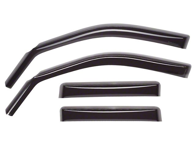 Weathertech Side Window Deflectors; Front and Rear; Dark Smoke (15-19 Silverado 2500 HD Crew Cab)