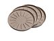 Weathertech 4-Inch Round Coaster Set; Tan