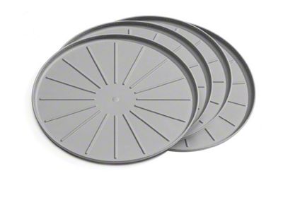 Weathertech 8-Inch Round Coaster Set; Grey