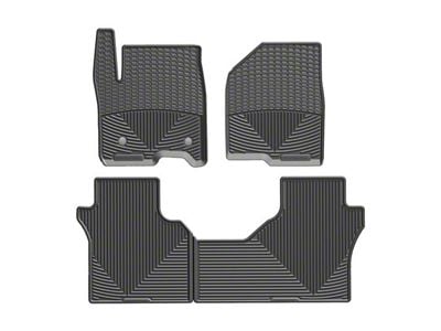 Weathertech All-Weather Front and Rear Rubber Floor Mats; Black (20-24 Silverado 3500 HD Double Cab)