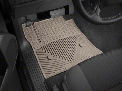 Weathertech All-Weather Front Rubber Floor Mats; Tan (15-19 Silverado 3500 HD Regular Cab)