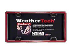 Weathertech ClearFrame License Plate Frame; Red/Black (Universal; Some Adaptation May Be Required)