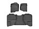 Weathertech Front and Rear Floor Liner HP; Black (07-14 Silverado 3500 HD Extended Cab)