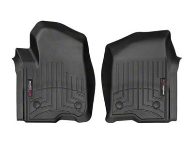 Weathertech DigitalFit Front Floor Liners for Vinyl Floors; Black (20-24 Silverado 3500 HD Double Cab, Crew Cab)