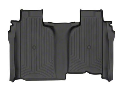 Weathertech DigitalFit Rear Floor Liner for Vinyl Floors; Black (20-24 Silverado 3500 HD Crew Cab w/ Front Bench Seat)