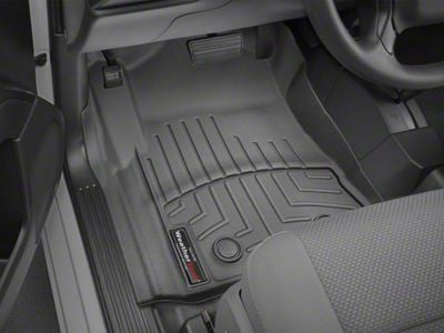 Weathertech DigitalFit Front Over the Hump Floor Liner for Vinyl Floors; Black (15-19 Silverado 3500 HD Regular Cab)