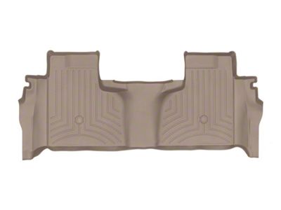 Weathertech DigitalFit Rear Floor Liner; Tan (20-24 Silverado 3500 HD Double Cab w/ Front Bench Seat & Rear Underseat Storage)