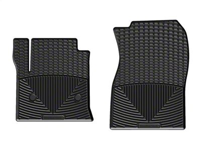 Weathertech All-Weather Front Rubber Floor Mats; Black (15-19 Silverado 3500 HD Regular Cab)