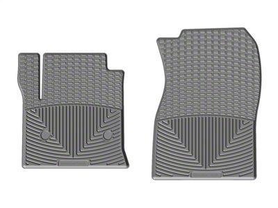 Weathertech All-Weather Front Rubber Floor Mats; Gray (15-19 Silverado 3500 HD Regular Cab)