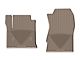 Weathertech All-Weather Front Rubber Floor Mats; Tan (15-19 Silverado 3500 HD Double Cab Crew Cab)