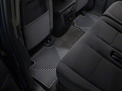 Weathertech All-Weather Rear Rubber Floor Mats; Black (07-14 Silverado 3500 HD Extended Cab, Crew Cab)