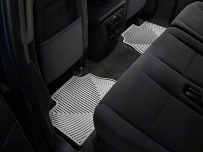 Weathertech All-Weather Rear Rubber Floor Mats; Gray (07-14 Silverado 3500 HD Extended Cab, Crew Cab)