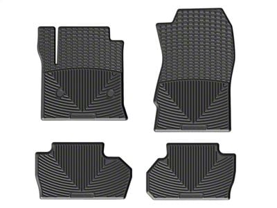 Weathertech All-Weather Front and Rear Rubber Floor Mats; Black (15-19 Silverado 3500 HD Double Cab)