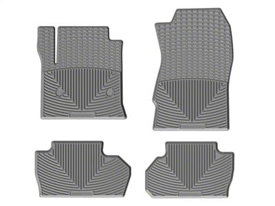 Weathertech All-Weather Front and Rear Rubber Floor Mats; Gray (15-19 Silverado 3500 HD Double Cab)