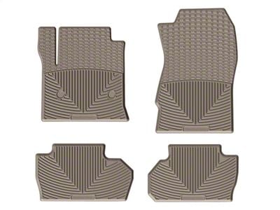 Weathertech All-Weather Front and Rear Rubber Floor Mats; Tan (15-19 Silverado 3500 HD Double Cab)