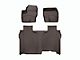 Weathertech Front and Rear Floor Liner HP; Cocoa (20-25 Silverado 3500 HD Crew Cab w/ Front Bench Seat & w/o Rear Underseat Storage)