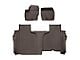 Weathertech Front and Rear Floor Liner HP; Cocoa (20-24 Silverado 3500 HD Double Cab w/ Front Bench Seats & w/o Rear Underseat Storage)