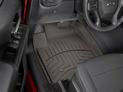 Weathertech Front Floor Liner HP; Cocoa (20-24 Silverado 3500 HD Double Cab w/ Front Bucket Seat & w/o Rear Underseat Storage Box)