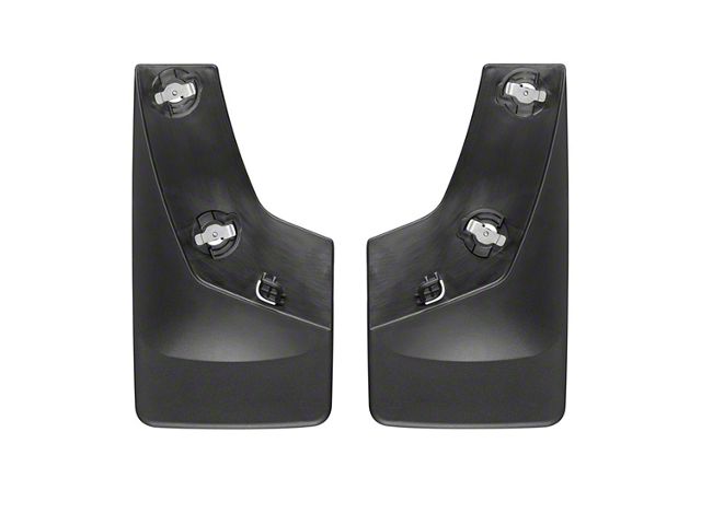 Weathertech No-Drill Mud Flaps; Rear; Black (07-14 Silverado 3500 HD SRW)