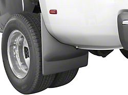 Weathertech No-Drill Mud Flaps; Rear; Black (15-19 Silverado 3500 HD DRW)