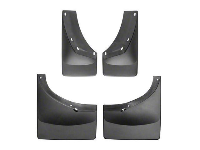 Weathertech No-Drill Mud Flaps; Front and Rear; Black (07-14 Silverado 3500 HD DRW)