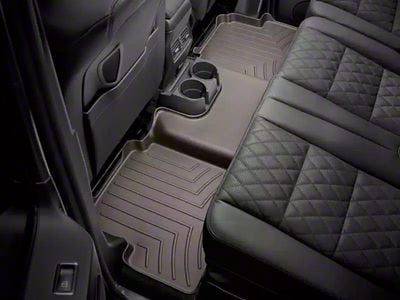 Weathertech Rear Floor Liner HP; Cocoa (20-24 Silverado 3500 HD Double Cab w/ Front Bench Seat & w/o Rear Underseat Storage)