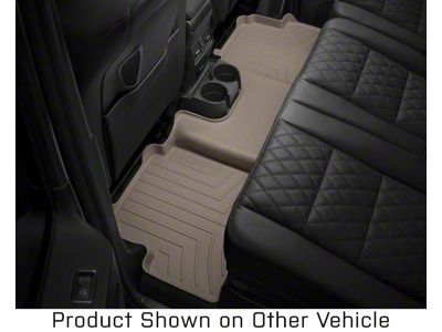 Weathertech Rear Floor Liner HP; Tan (17-22 F-250 Super Duty SuperCrew w/ Front Bucket Seats & Rear Underseat Storage)