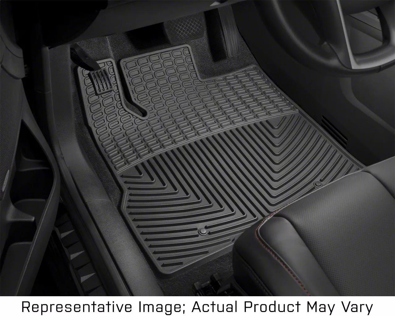 Weathertech F-250 Super Duty All-Weather Front Rubber Floor Mats; Black ...