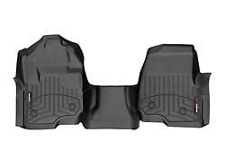 Weathertech DigitalFit Front Over the Hump Floor Liner for Vinyl Floors; Black (17-22 F-250 Super Duty SuperCab, SuperCrew)