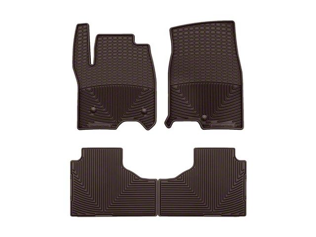 Weathertech All-Weather Front and Rear Rubber Floor Mats; Cocoa (21-24 Tahoe)