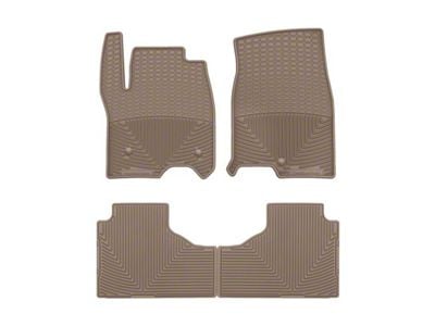 Weathertech All-Weather Front and Rear Rubber Floor Mats; Tan (21-24 Tahoe)