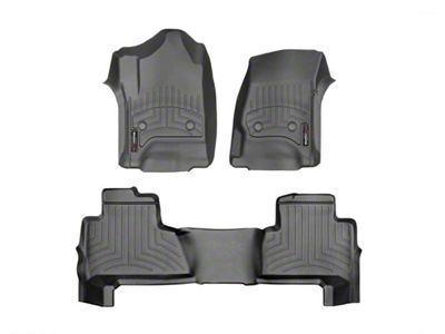 Weathertech DigitalFit Front and Rear Floor Liners; Black (15-20 Tahoe w/ 2nd Row Bucket Seats)