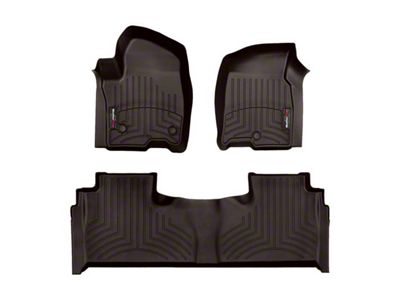 Weathertech DigitalFit Front and Rear Floor Liners; Cocoa (21-24 Tahoe)