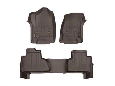 Weathertech DigitalFit Front and Rear Floor Liners; Cocoa (15-20 Tahoe w/ 2nd Row Bucket Seats)