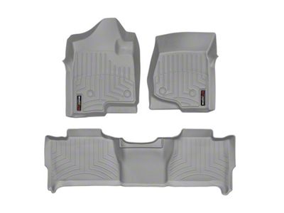 Weathertech DigitalFit Front and Rear Floor Liners; Gray (07-14 Tahoe, Excluding Hybrid)