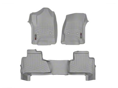 Weathertech DigitalFit Front and Rear Floor Liners; Gray (15-20 Tahoe w/ 2nd Row Bucket Seats)