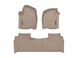 Weathertech DigitalFit Front and Rear Floor Liners; Tan (21-24 Tahoe)