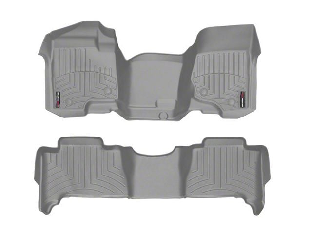 Weathertech DigitalFit Front Over the Hump and Rear Floor Liners; Gray (07-13 Tahoe Hybrid w/ 2nd Row Bench Seats)