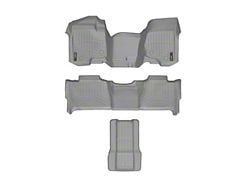 Weathertech DigitalFit Front Over the Hump, Rear and Aisle Floor Liners; Gray (07-10 Tahoe w/ 2nd Row Bench Seats)