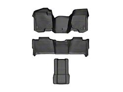 Weathertech DigitalFit Front Over the Hump, Rear and Aisle Floor Liners; Black (07-10 Tahoe w/ 2nd Row Bench Seats)