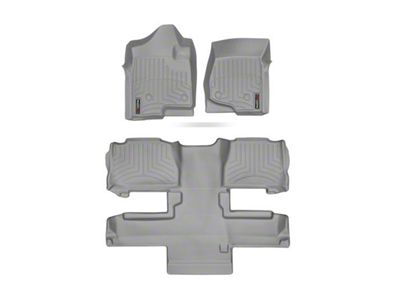 Weathertech DigitalFit Front, Rear and 2nd Row Aisle Floor Liners; Gray (11-14 Tahoe w/ 2nd Row Bucket Seats, Excluding Hybrid)